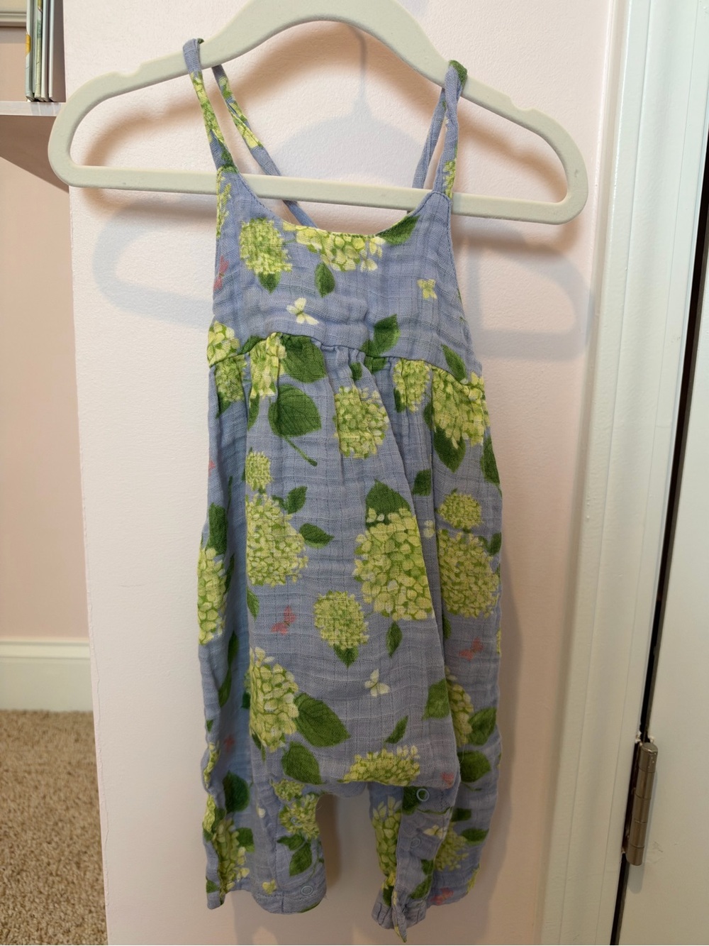 Angel Dear Lavender Floral Hydrangea One-Piece